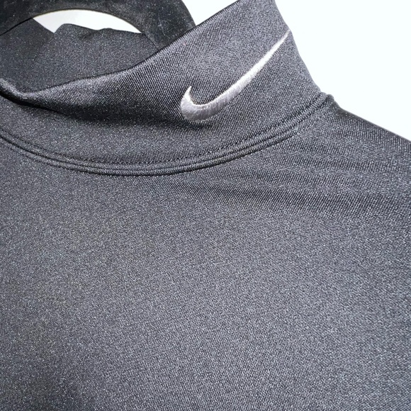 Nike Pro Dri Fit Thermal Long Sleeve Mock Neck Compression Top Black medium - Picture 7 of 10